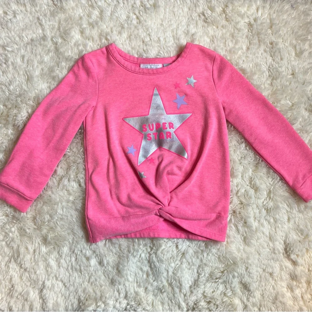 The Children's Place Girls 4t Sweatsuit Pink and Yellow 2 Sets Fleece Lined